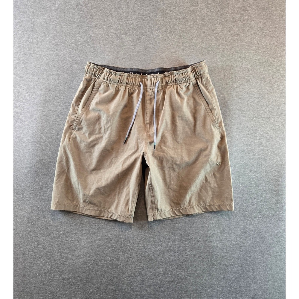 Vissla Hybrid Walk Shorts Mens Medium Khaki Tan Hemp Stretch Quick Dry M203SHNS